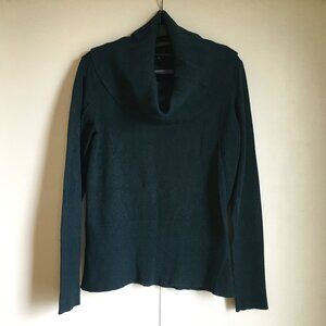 Soyaconcept Dark Green Cowl Neck Knit Sweater Large | Scandi Style